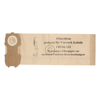 8 Staubfilter Papier Vorwerk VK118, VK120, VK121