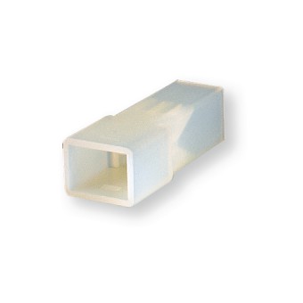 Einfach-Steckgeh�use f�r Flachstecker 6,3mm w