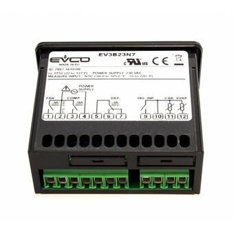 K�hlstellenregler Touch EVCO EV3B23N7 230V + Abtaufunktion