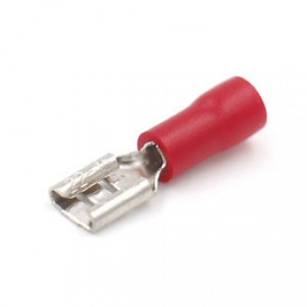 Flachsteckh�lse isoliert 4,8mm 0,5 - 1,5mm - rot
