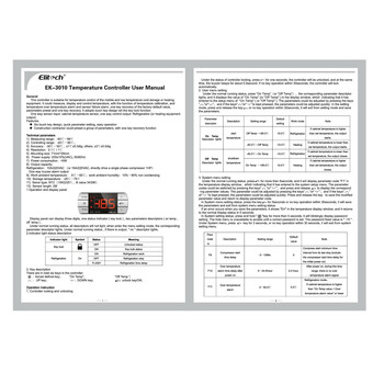 Digitaler Temperaturregler f�r Heiz- oder K�hlmodus EK-3010