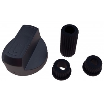 Knebel Universal mit Adapter schwarz